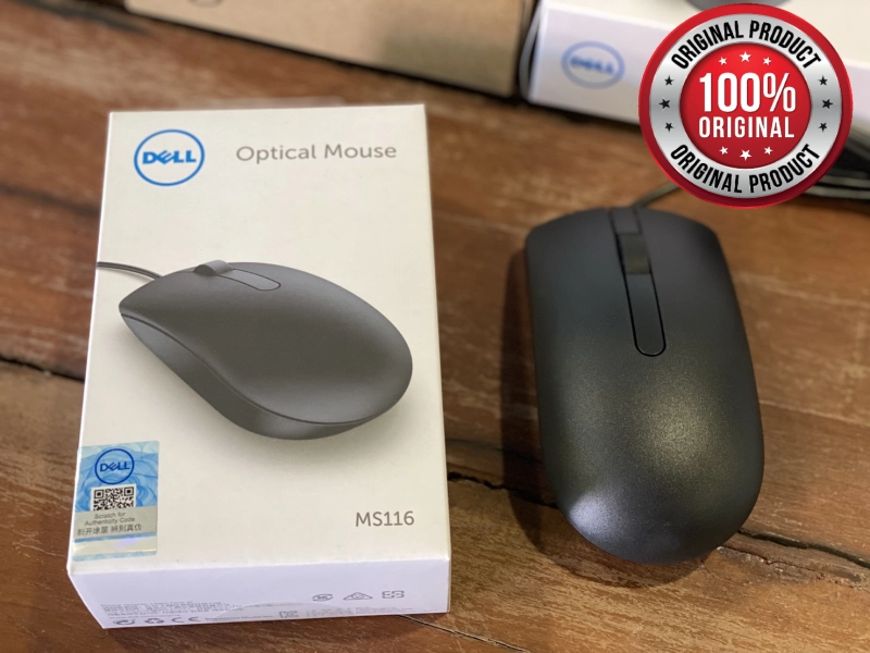 ภาพหน้าปกสินค้าDell Optical Mouse- MS116 ( BLACK) Original  พร้อมกล่อง ของแท้100% ประกันศูนย์ไทย