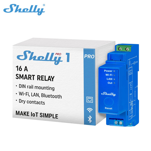 Shelly Pro 1 | WiFi & Bluetooth 1 Channel Smart Relay Switch | Home Automation | Compatible with Alexa & Google Home | iOS Android App | No Hub Required | Remote Control | Timer Schedule Dry Contacts ราคา 2,164 บาท*ส่งฟรี
