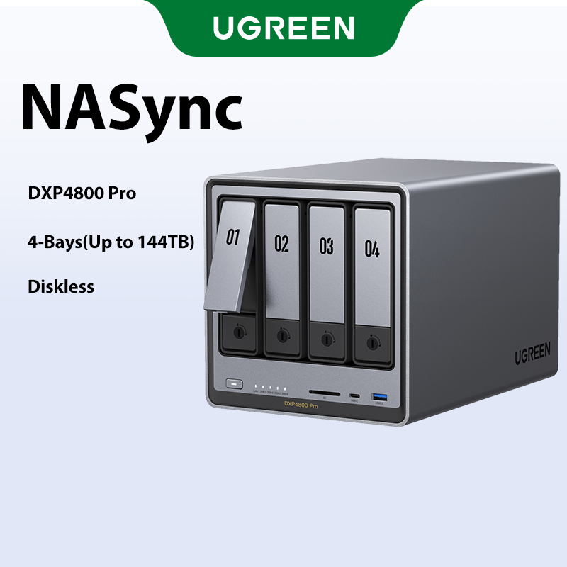 Ugreen Nas 4-Bay Dxp4800 Pro Support Storage up to 144Tb 4K Theater Experience 8Gb Empty Drive Online Supplier Intel I3-1315U/8Gb Ram/Single 2.5Gbe + Single 10Gbe ราคา 37,107 บาท*ส่งฟรี