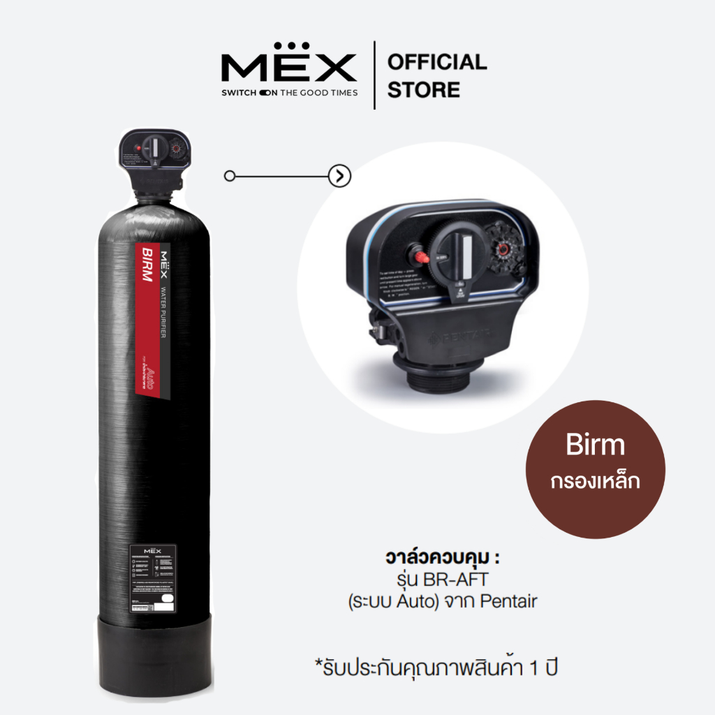 (Free Installation) Mex Water Filter Model Pb-1252Br-Aft: Birm Filter (Iron and Manganese Mineral Filter). ราคา 34,500 บาท*ส่งฟรี