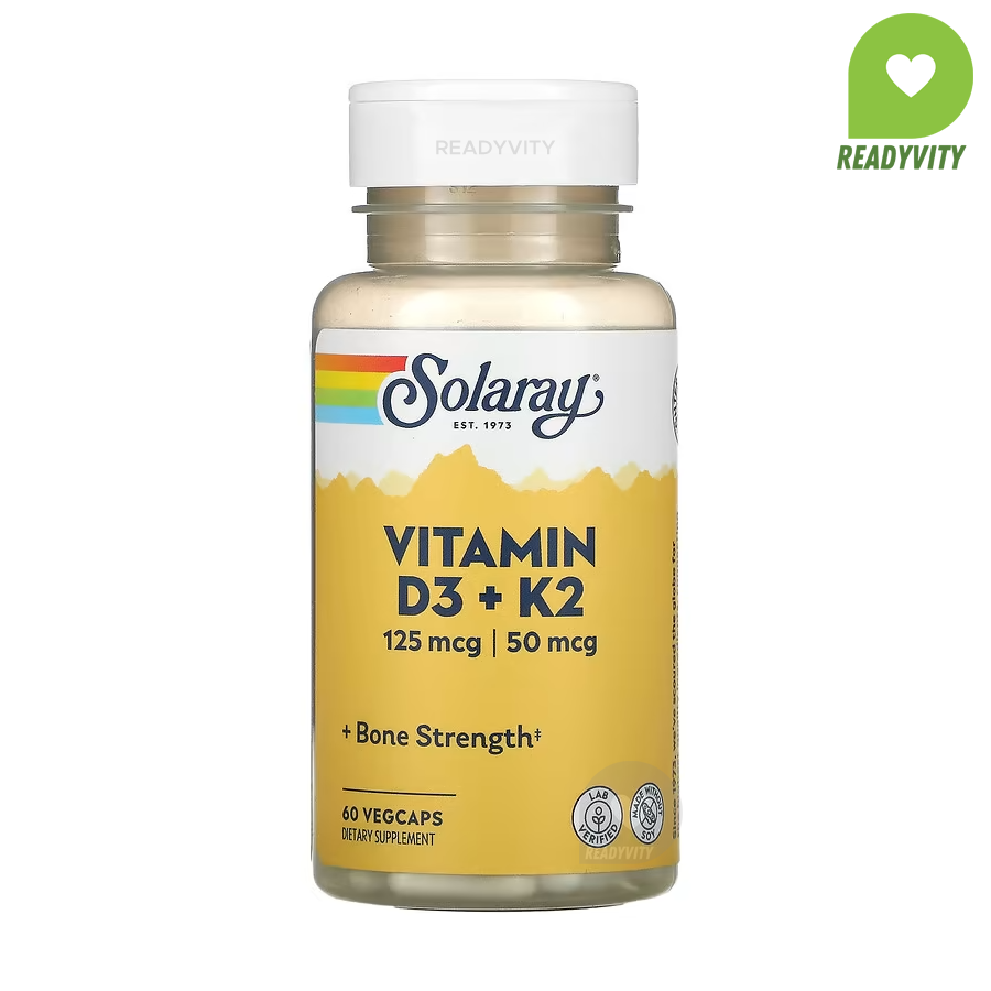 Solaray, Vitamin D3 + K2, 60 VegCaps ราคา 790 บาท*ส่งฟรี