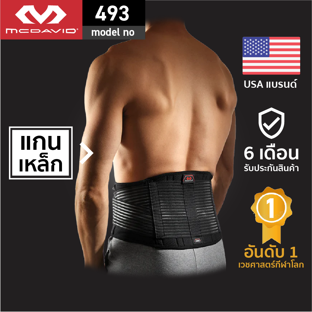 McDavid 493 official เข็มขัดพยุงหลังซัพพอร์ตสูงสุด Back Support เสื้อพยุงหลัง ที่บล็อกหลัง ที่รัดหลัง ราคา 2,250 บาท*ส่งฟรี