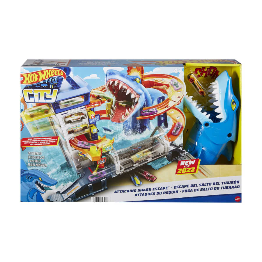Hot Wheels City Shark Escape Playset ฮอตวีลซิตี้ ชุดรางฉลาม รุ่น HMF86 ราคา 3,356 บาท*ส่งฟรี
