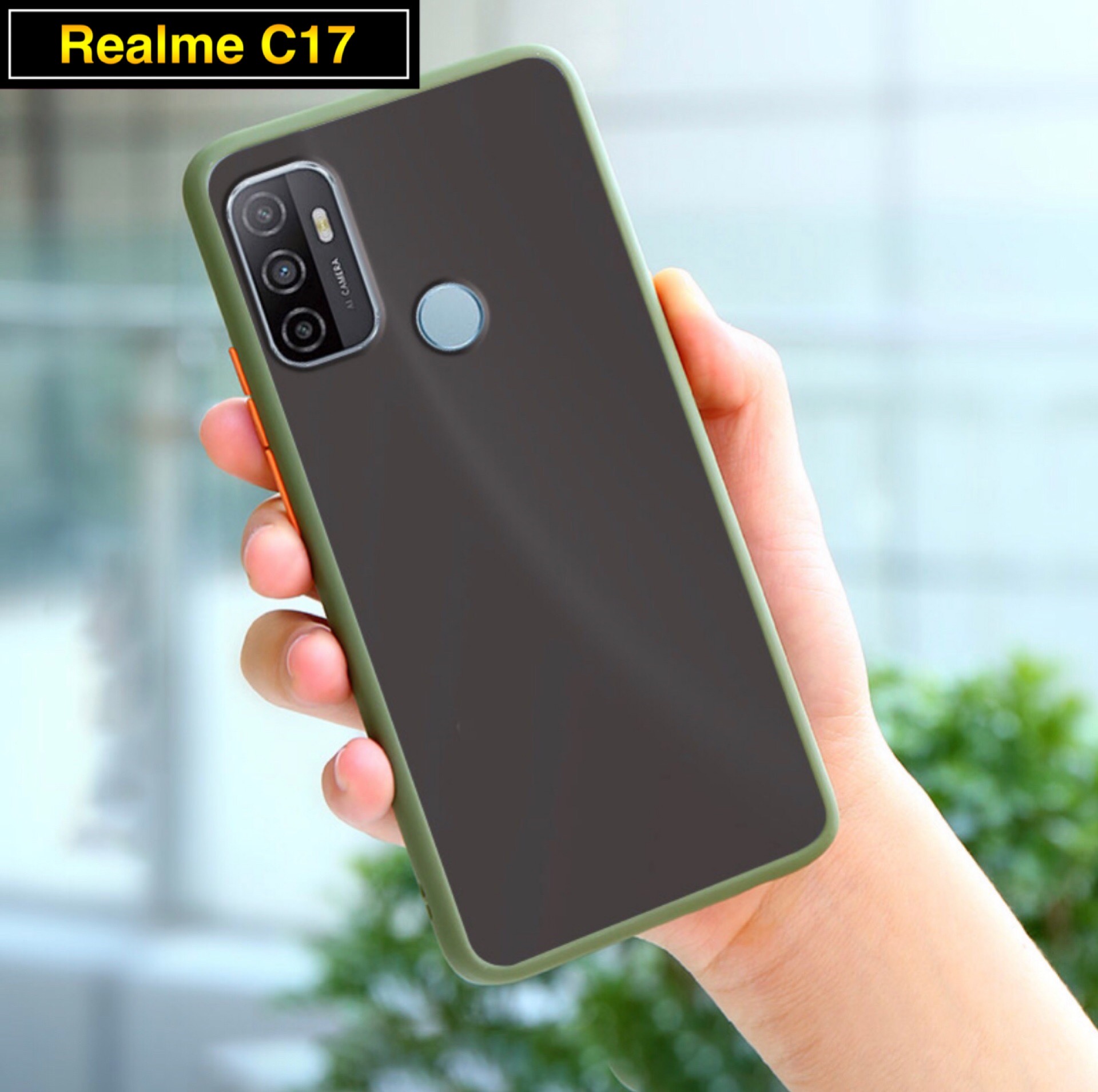 เคสโทรศัพท์ เรียวมี Case Realme C17 เคสกันกระแทก ขอบสีหลังขุ่น เคส realme C17