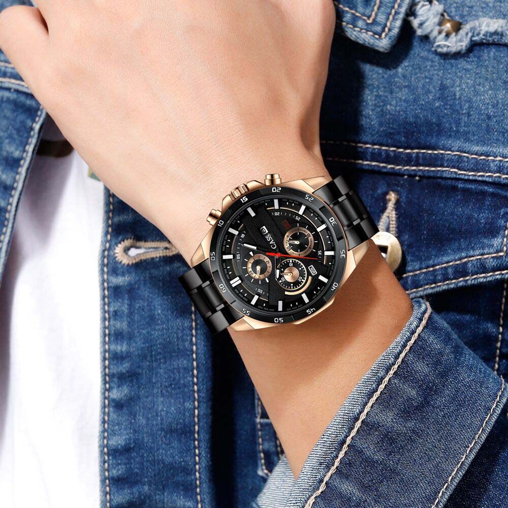 รูปภาพเพิ่มเติมของ นาฬิกาข้อมือผู้ชาย นาฬิกาหรู นาฬิกากันน้ํา นาฬิกาที่เรียบง่าย นาฬิกาแฟชั่น นาฬิกา ปฏิทิน นาฬิกาสแตนเลส นาฬิกาธุรกิจ นาฬิกาข้อมือเข็ม