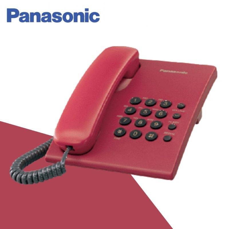 โทรศัพท์ Panasonic KX-TS500MX  ☑️ โทรศัพท์ระบบสายเดี่ยว ใช้งานง่ายและสะดวก ปรับระดับเสียงกริ่งได้