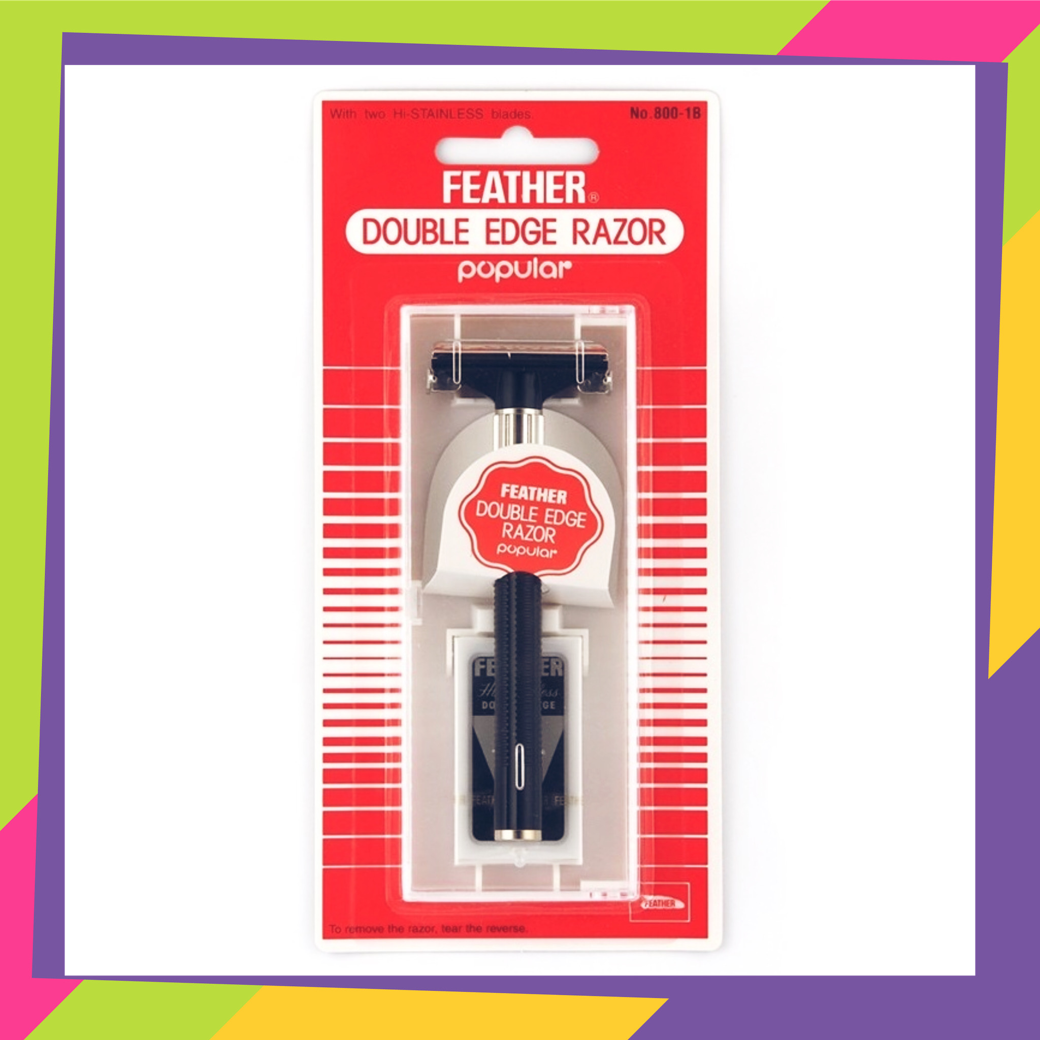 เกี่ยวกับ มีดโกน มีดโกนหนวด มีดโกนหนวดขนนก Feather ขนนก รุ่น Popular Double Edge Razor จากประเทศญี่ปุ่น