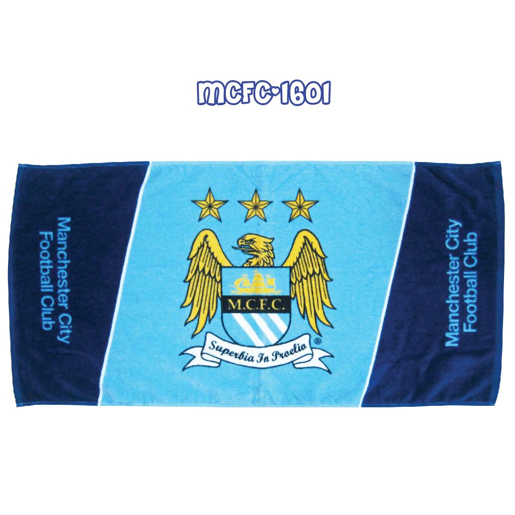 ของแท้ 100 JHC ผ้าขนหนูลิขสิทธิ์ Manchester City MCFC-1601 ขนาด 27x54 นิ้ว