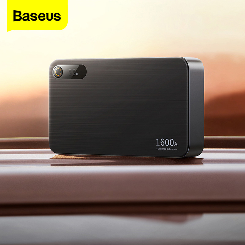 Baseus 16000mAh 1600A Car Jump Starter Power Bank Battery Starter Portable Starting Device PD 65W 12V For 1.5L-8.0L Auto Car ราคา 4,499 บาท*ส่งฟรี