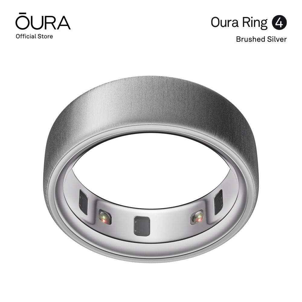 Oura Ring 4 Smart Ring - Health Tracking Ring, Light Gray / Brushed Silver ราคา 8,750 บาท*ส่งฟรี