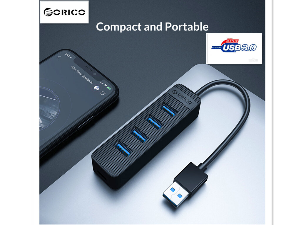 ORICO USB 3.0 HUB TWU3 Type Cอะแดปเตอร์  Type-Cขับเคลื่อน พร้อมอินเตอร์เฟสแหล่งจ่ายไฟ USB Extender multi 4 Port ตัวแยกสัญญาณ USB2.0 OTG Splitter