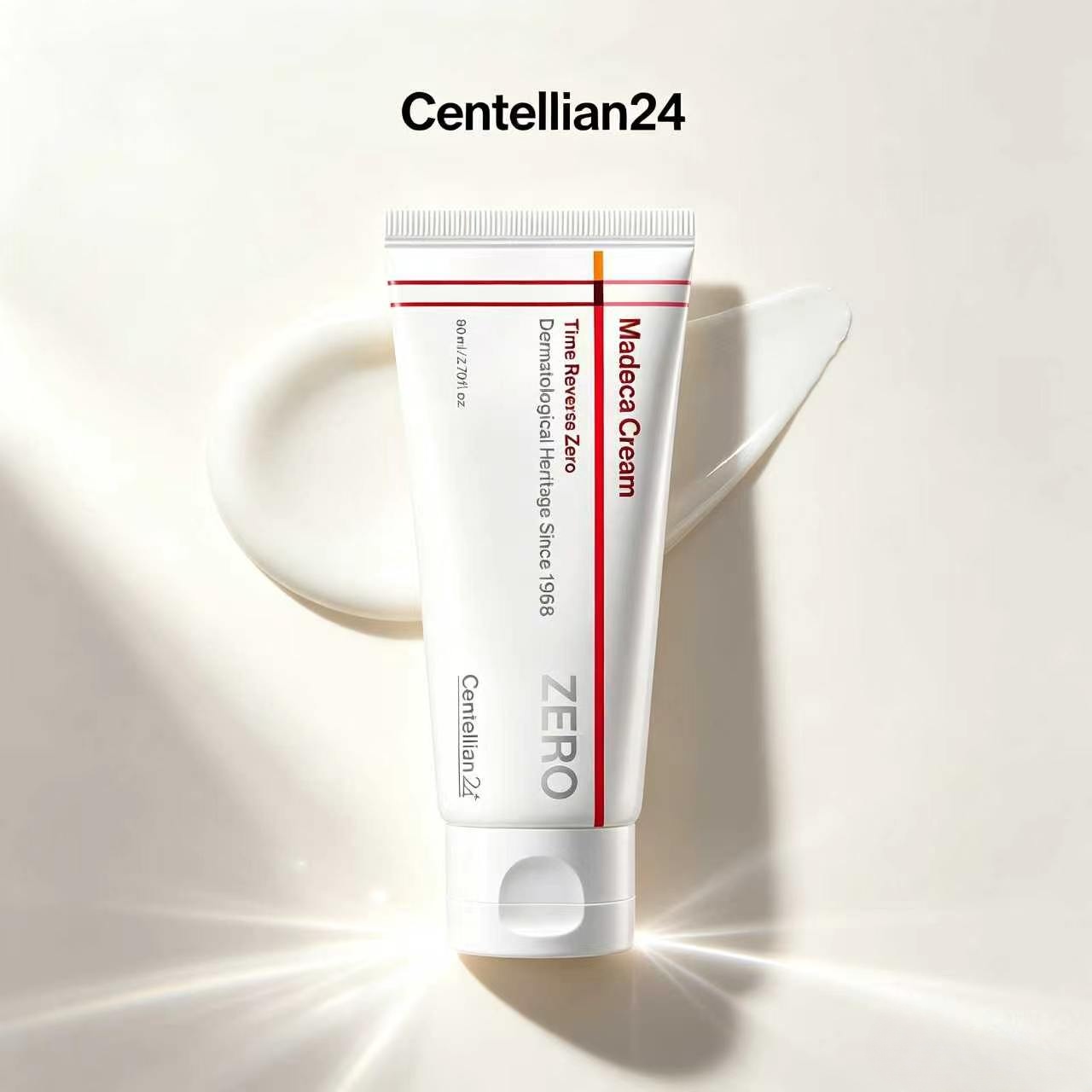 Centellian24 Madeca Time Reversal Zero 80ml, Anti-Aging Cream with a Light, Non-Sticky Formula. Contains Patented Teca Water Lily Leaf and Gentle Retinol. Helps Repair the Skin Barrier. Reduces Dry Wrinkles. Suitable for Oily Skin, Acne-Prone Skin, and Se ราคา 499 บาท*ส่งฟรี