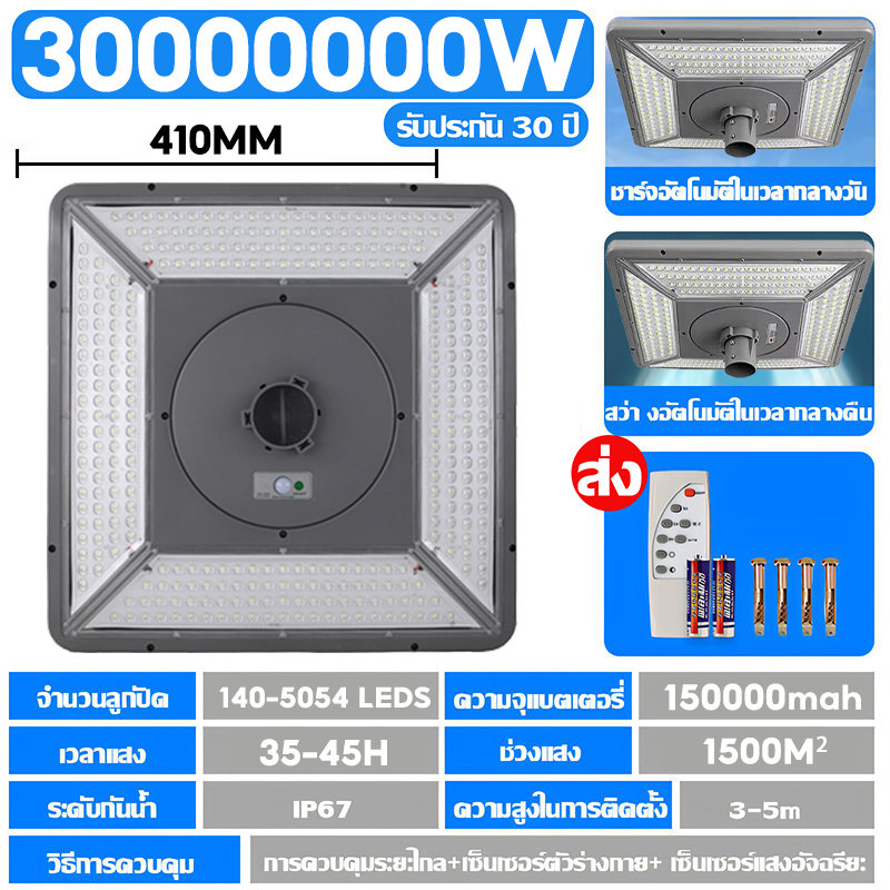【รับประกัน30ปี】โคมไฟโซล่าเซลล์ ufo โซล่าเซลล์solar light ไฟทรงกลม ไฟสปอร์ทไลต์ LED โคมไฟถนนไฟโซล่าเซลล์ ไฟอุ่นรุ่นให