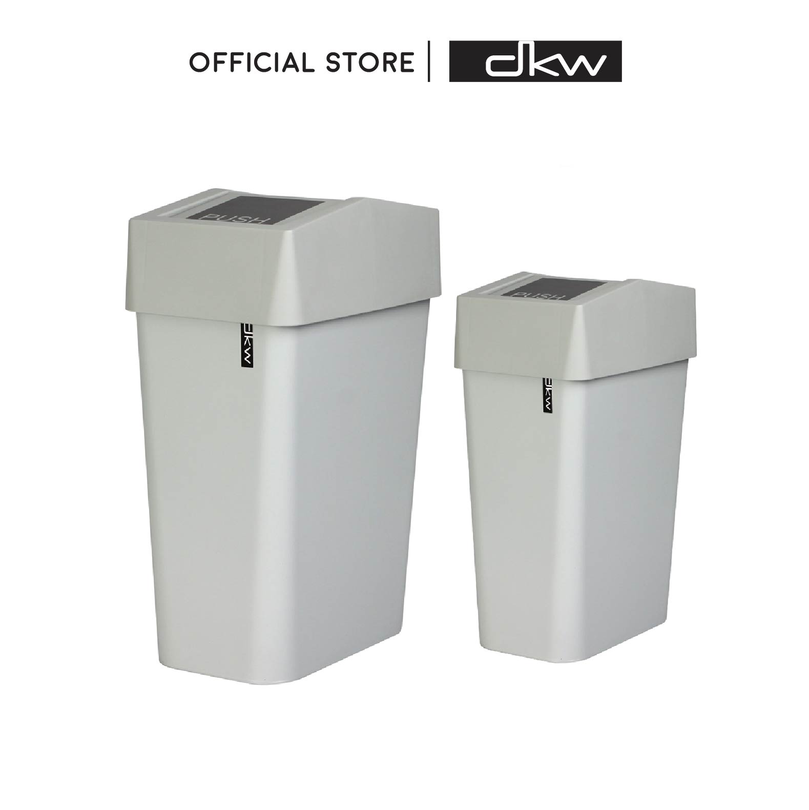 DKW HH-228LP/2 ชุดถังขยะเหลี่ยมฝาครอบสวิง (18+9ลิตร)(มี 2 สี) ถังขยะอึด สวย ทน Swing bin 18L.+9L. ราคา 429 บาท*ส่งฟรี