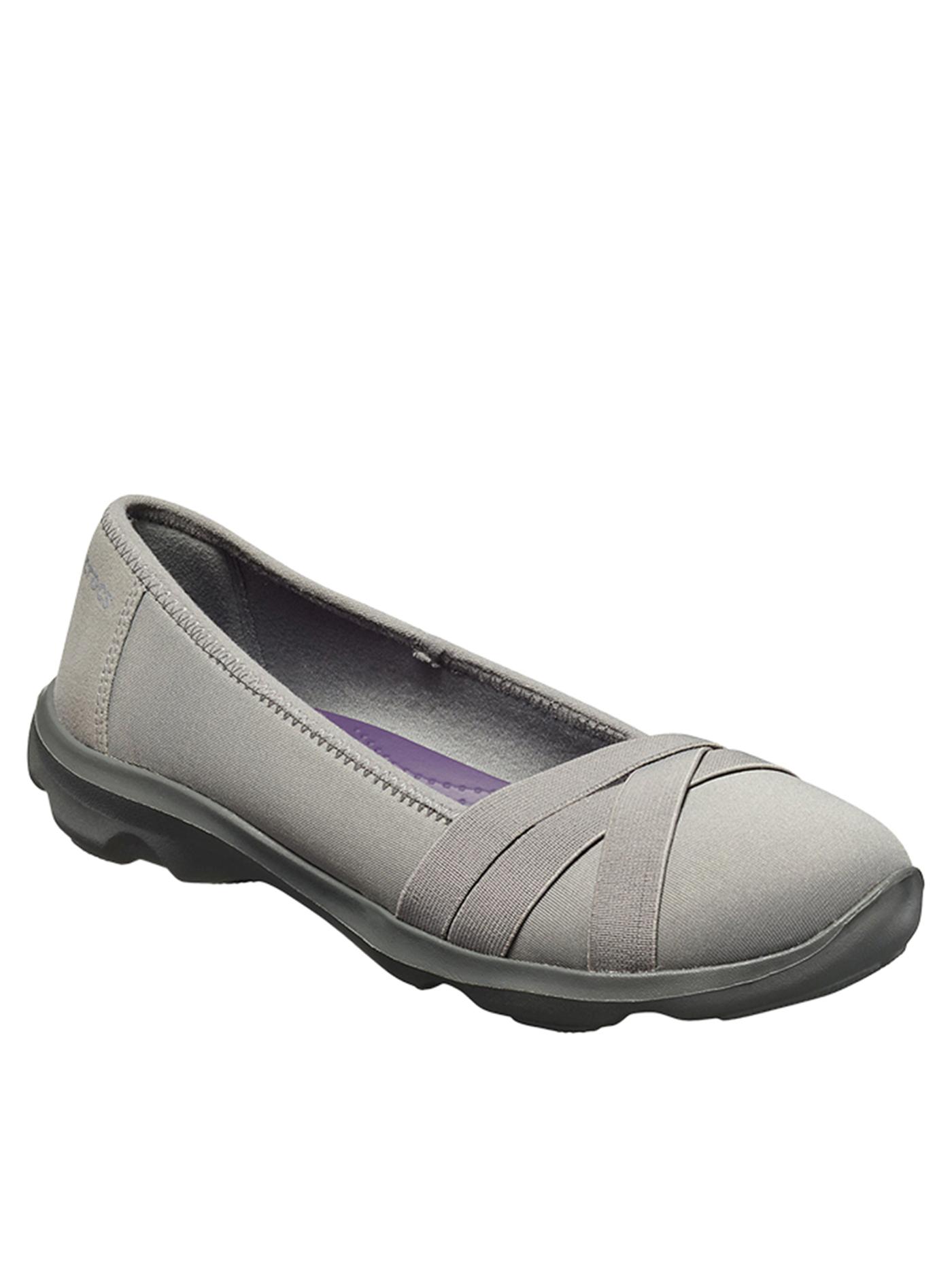 CROCS รองเท้าลำลองผู้หญิง  Busy Day Strappy Flat BD STP FLT ไซส์ W9 _สีSmoke-Slate Grey
