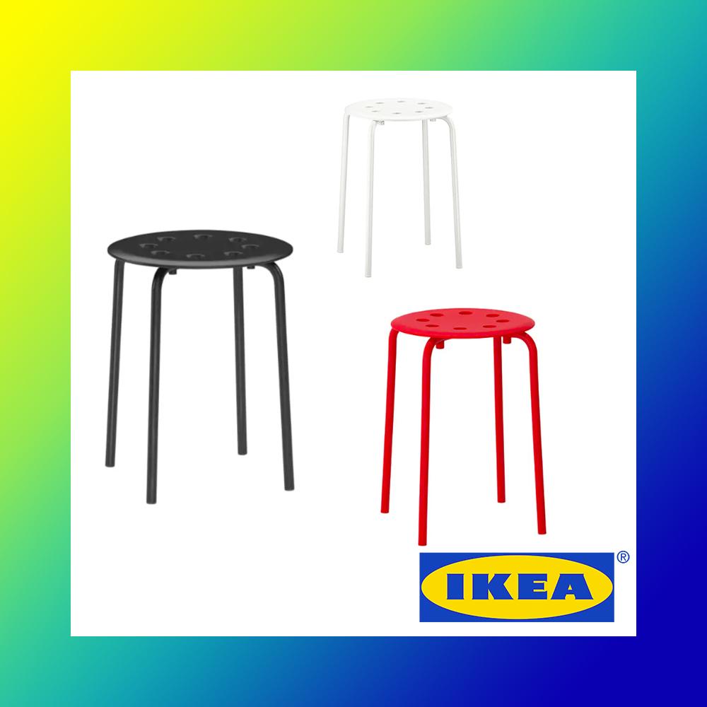 เก้าอี้สตูล มี3สี สีดำ/สีขาว/สีแดง มาริอุส MARIUS IKEA