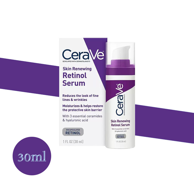【 สินค้าพร้อมส 】Cerave Rejuvenating Retinol Serum Brightening Revitalizing Hyaluronic Acid Serum30ml ราคา 125 บาท*ส่งฟรี