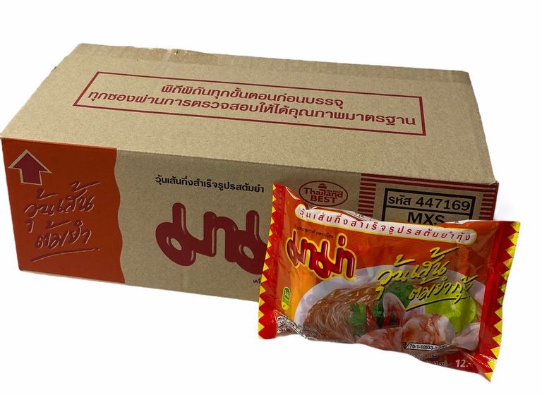 มาม่า MAMA วุ้นเส้นกึ่งสำเร็จรูป รส ต้มยำกุ้ง,ซองสีส้ม-ขาว TOMYUM 40g 1กล่อง/บรรจุจำนวน 30 ซอง ราคาพิเศษ สินค้าพร้อมส่ง ราคา 490 บาท*ส่งฟรี