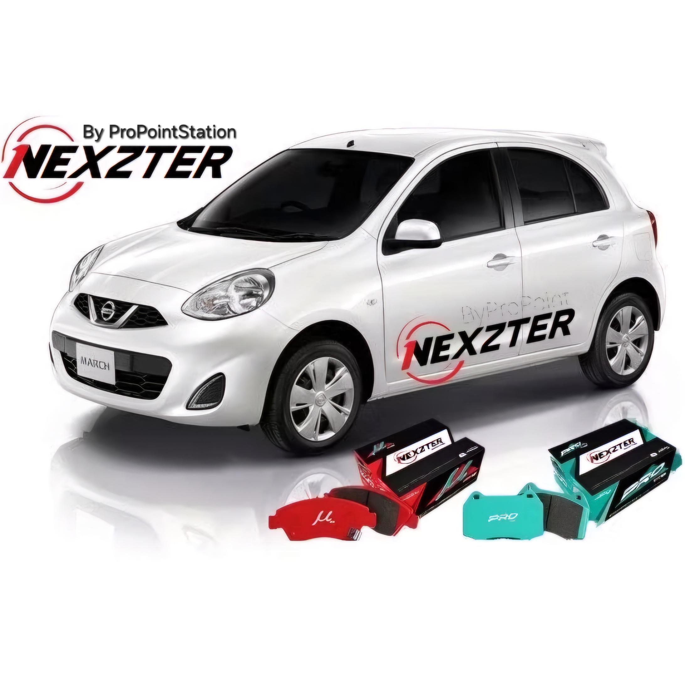 จัดส่งฟรี/ติดตั้งฟรี NEXZTER ผ้าเบรคหน้าสำหรับ NISSAN MARCH 1.2 ของแท้ ส่งฟรีส่งไว ออกใบกำกับภาษีได้ ราคา 1,600 บาท*ส่งฟรี
