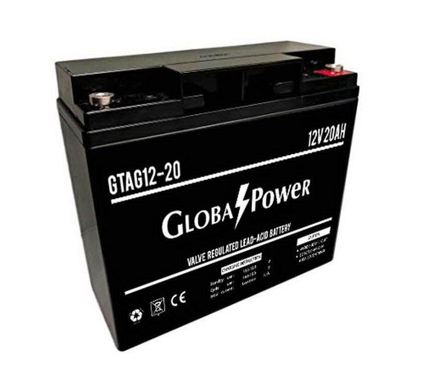 แบตเตอรี่ Global Power 12V 20AH สำหรับสำรองไฟ UPS ไฟฉุกเฉิน Solar cell และอุปกรณ์ไฟฟ้า 12 โวลต์ 20 แอมป์