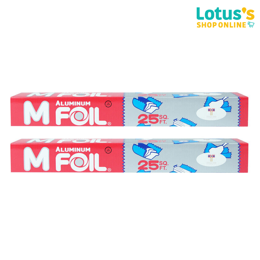 [TOTAL 2 PCS.] MWRAP FOIL ALUMINIUM FOOD FOIL 25 SQ.FT ราคา 138 บาท*ส่งฟรี
