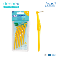 TePe Angle แปรงซอกฟัน ด้ามยาว แปรงซอกฟันเทเป้ แองเกิ้ล แพ็ค 6 ชิ้น by Dennex