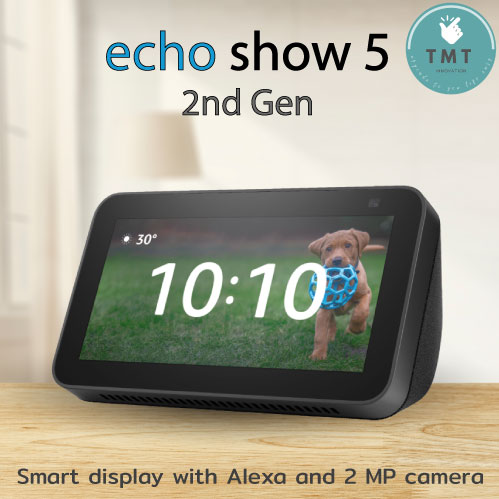 AMAZON ECHO SHOW 5 (Gen 2) ลำโพงอัจริยะ หน้าจอสัมผัส ขนาด 5.5 นิ้ว สั่งการด้วยเสียง Alexa ราคา 3,190 บาท*ส่งฟรี