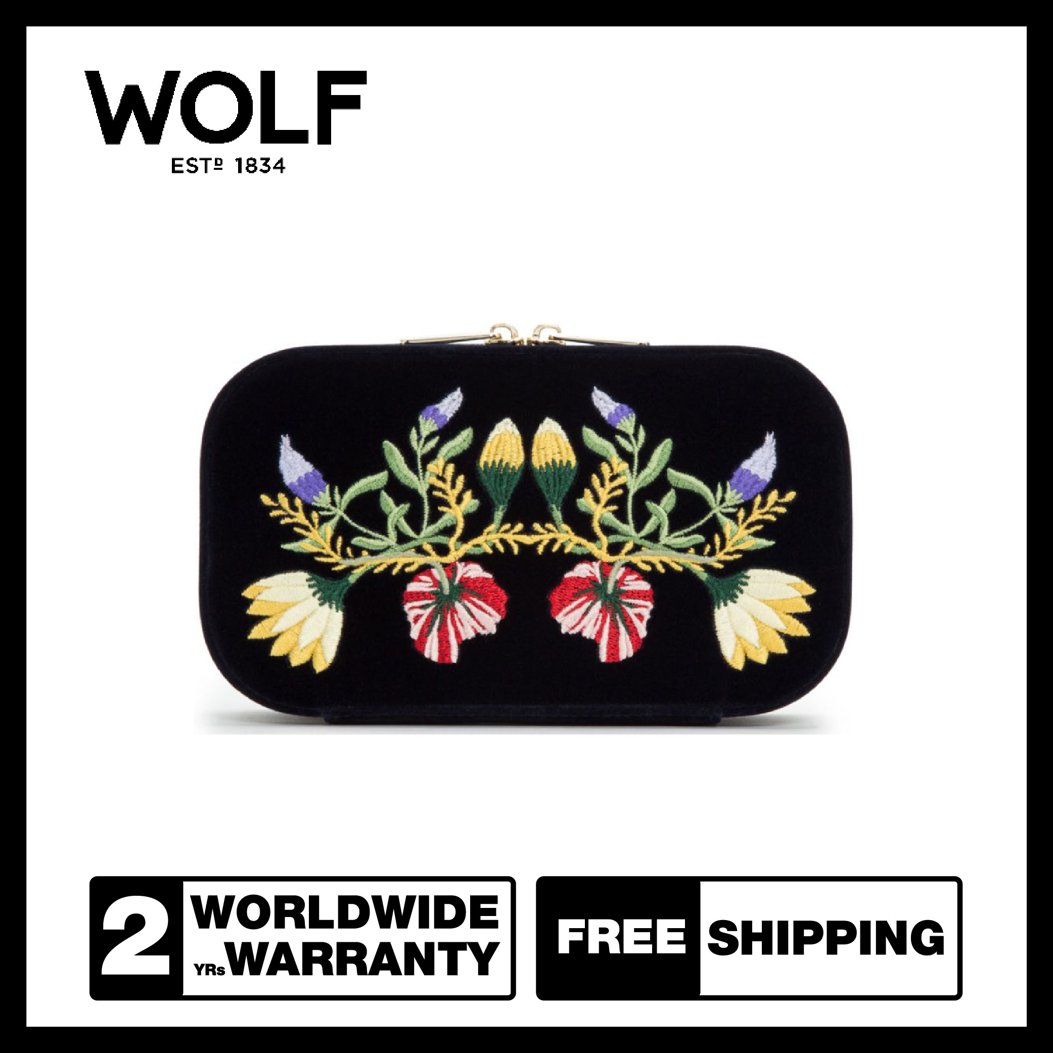 Jewelry Storage Box Wolf1834 Zoe Travel Zip Case (Indido) ราคา 9,300 บาท*ส่งฟรี
