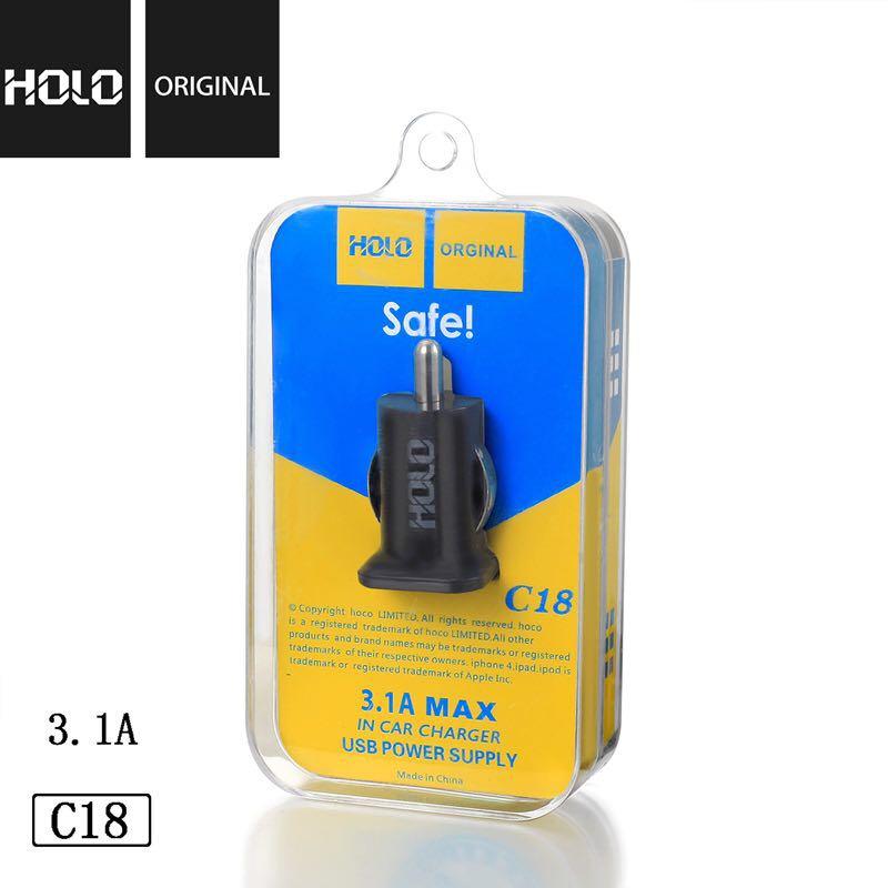 ส่งจากไทย ของแท้ 100% holo Carcharger ที่ชาร์จโทรศัพท์มือถือในรถ 3.1a max รุ่น c18