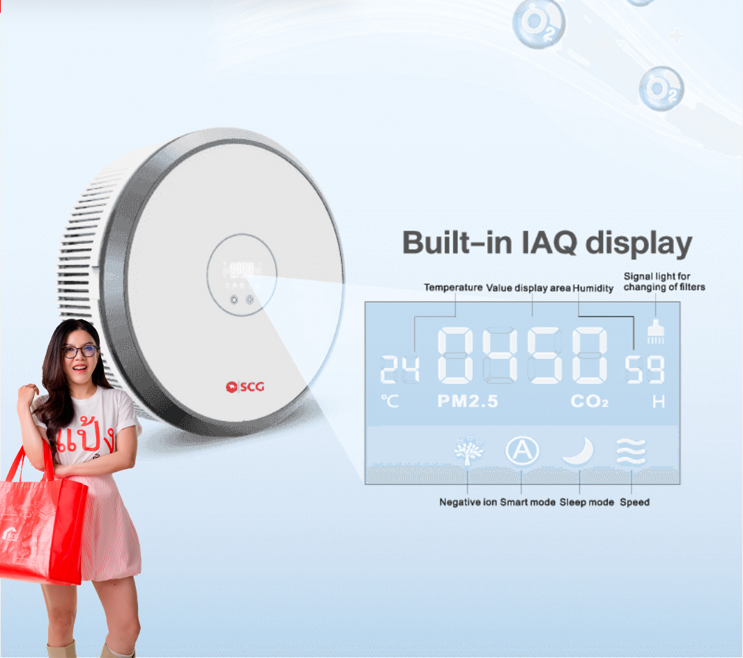Good Air Quality Improvement Device. Improves Positive Pressure Air Quality (Positive Pressure) Scg Active Air Quality Model Ca 120I. ราคา 21,144 บาท*ส่งฟรี