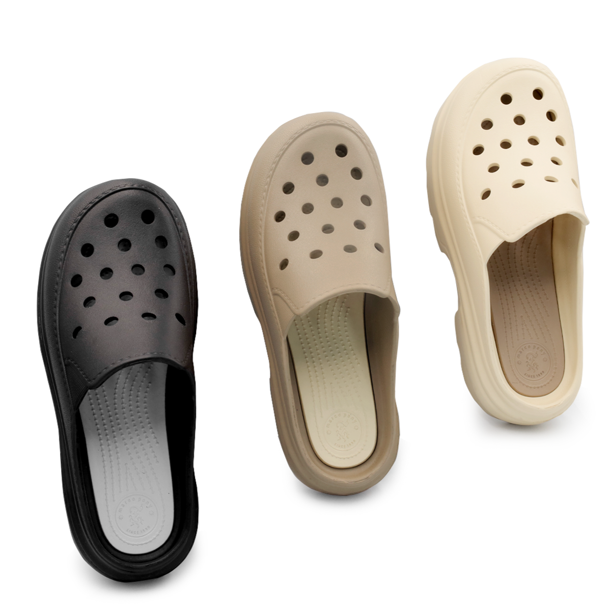 Marco Pony slippers big toe thick heel shoes 5 cm super soft non-slip thick slippers Women indoor and outdoor suitable seasons mh9020 ราคา 199 บาท*ส่งฟรี