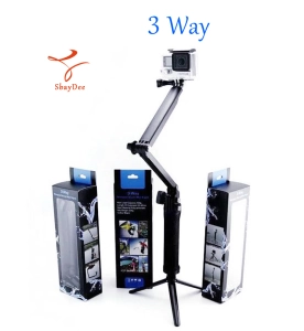 ภาพหน้าปกสินค้า3 Way ไม้เซลฟี่พับได้ ขาตั้ง3ขาในตัว สำหรับโทรศัพท์ และ กล้อง 3 Way Selfie Monopod GoPro Hero 11/10/9/8/8/7/6/5/4/3+/3 SJCam YI ที่เกี่ยวข้อง