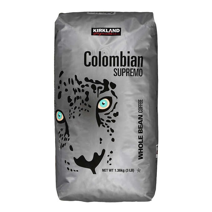 Kirkland Signature Whole Bean Coffee Colombian 1.36kg. ราคา 1,298 บาท*ส่งฟรี