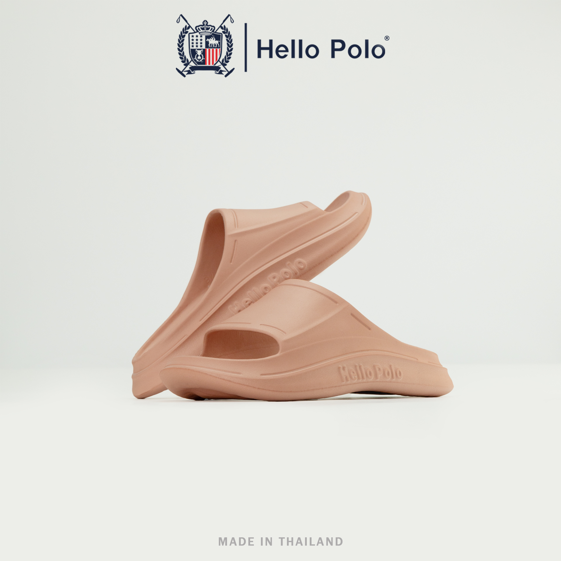 Hello Polo slippers women sandals thick heel 3.5 cm soft shoes pedal anti-slip women's casual sandals fit the season hp8003w ราคา 129 บาท*ส่งฟรี