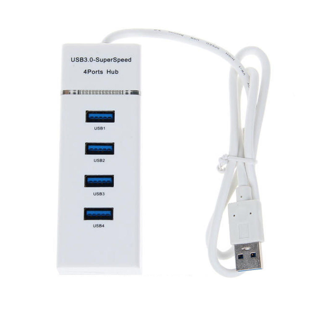 มุมมองเพิ่มเติมเกี่ยวกับ USB ความเร็วสูง 4 พอร์ตฮับ USB 3.0 USB HUB Adapter สำหรับ PC แล็ปท็อปอุปกรณ์เสริมคอมพิวเตอร์