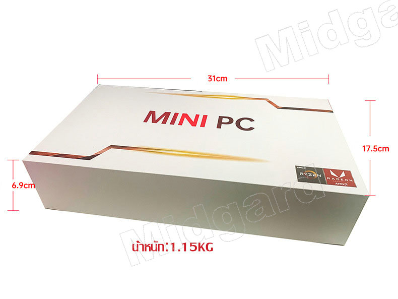 ภาพประกอบคำอธิบาย มินิคอมพิวเตอร์ มินิพีซี Mini PC AMD Ryzen R7 มินิคอมพิวเตอร์เดสก์ทอป