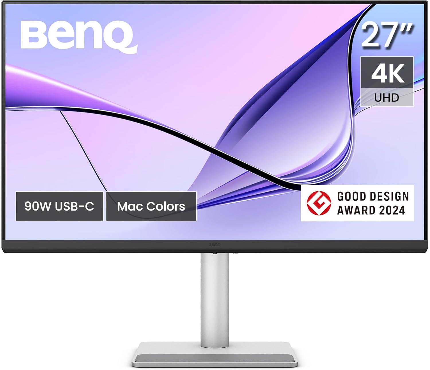 BenQ MA270U 27” 4K 3840x2160 Monitor for MacBook® Pro/Air, Dual USB-C, 90W Power Delivery, Mac Color Match, USB Hub, Brightness & Volume Control on Mac, Height & Tilt Adjustable Stand, P3 Color Gamut ราคา 18,900 บาท*ส่งฟรี