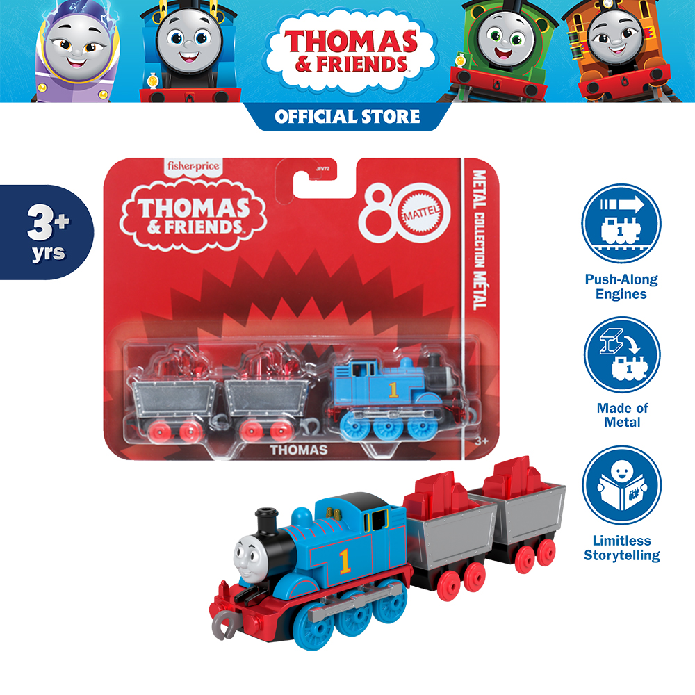 Thomas & Friends Diecast Mattel 80th Push-along Engine รถไฟโทมัส แบบเข็นมือ รุ่นฉลอง80ปี แมทเทล JFV72 ราคา 590 บาท*ส่งฟรี