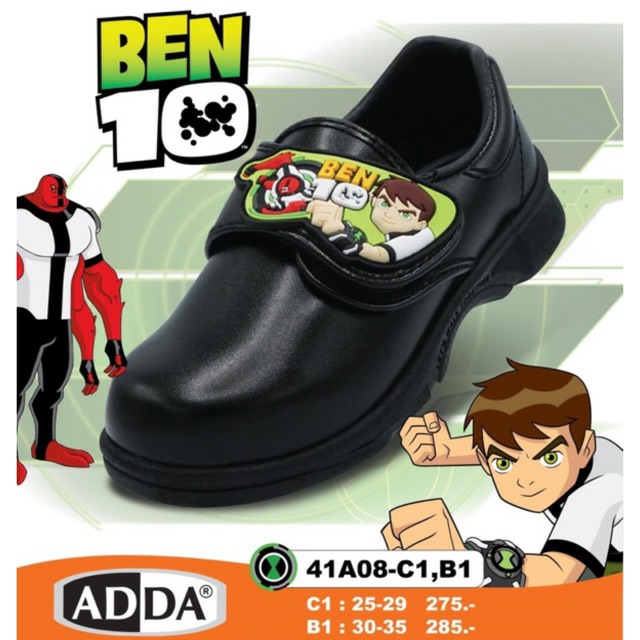 รูปภาพรายละเอียดของ ADDA รองเท้านักเรียนอนุบาล ชาย สีดำ ADDA BEN10 รุ่น 41A08 SALE (ค่าส่งถูก) New