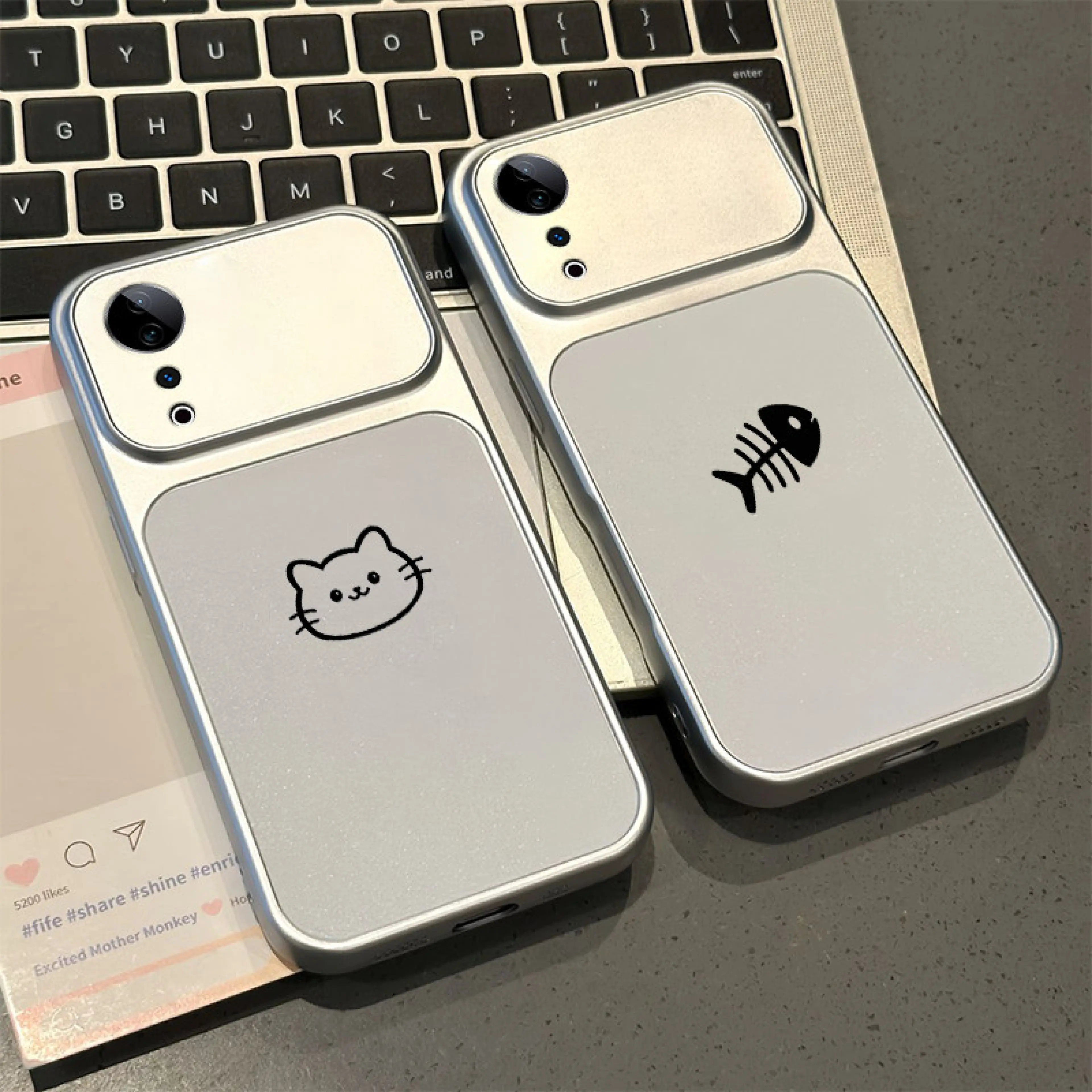 เคส PBZZ สำหรับ VIVO V40 V50 V60 v60e V70 fe PRO V70E LITE V40 v50 5g เคสศัพท์กันกระแทกซิลิโคนแบบนุ่ม ดีไซน์ใหม่สวยงาม ลายการ์ตูนแมวน่ารักสำหรับคู่รักและสาวๆ รุ่น DSCYGT2