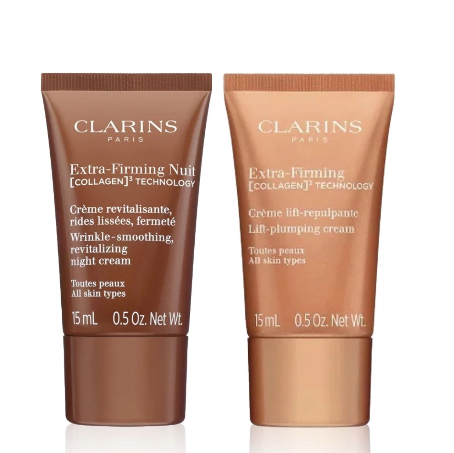 [Day+Night Duo Set] Clarins Extra-Firming All Skin Types 15 ml Collagen Formula Manufactured 5/25 ราคา 420 บาท*ส่งฟรี
