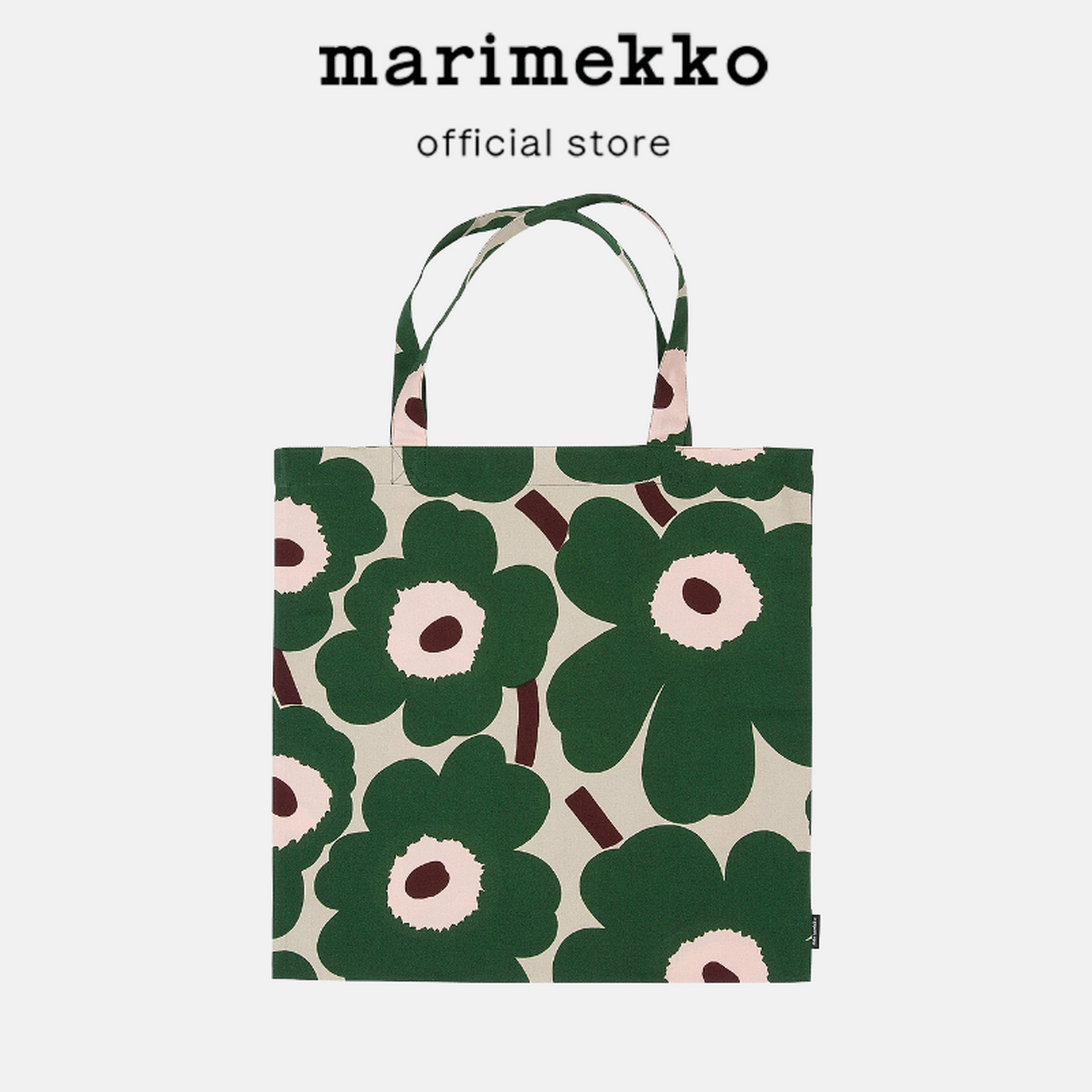 MARIMEKKO PIENI UNIKKO BAG กระเป๋าผ้า กระเป๋าผ้าลายดอกไม้ กระเป๋าถือลายดอกไม้สีเขียวเข้ม กระเป๋าUnikko กระเป๋าสีเขียวเข้มกระเป๋าผ้าMarimekko Totebag 44X43CM ราคา 1,439 บาท*ส่งฟรี