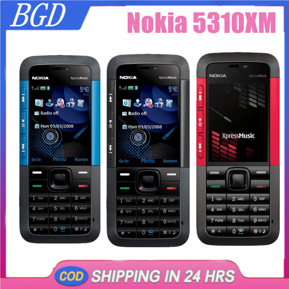 For Nokia 5310 XpressMusic Mobile Phone Original Unlocked 5310XM Bluetooth 2MP Camera Java MP3 Player ราคา 451 บาท*ส่งฟรี