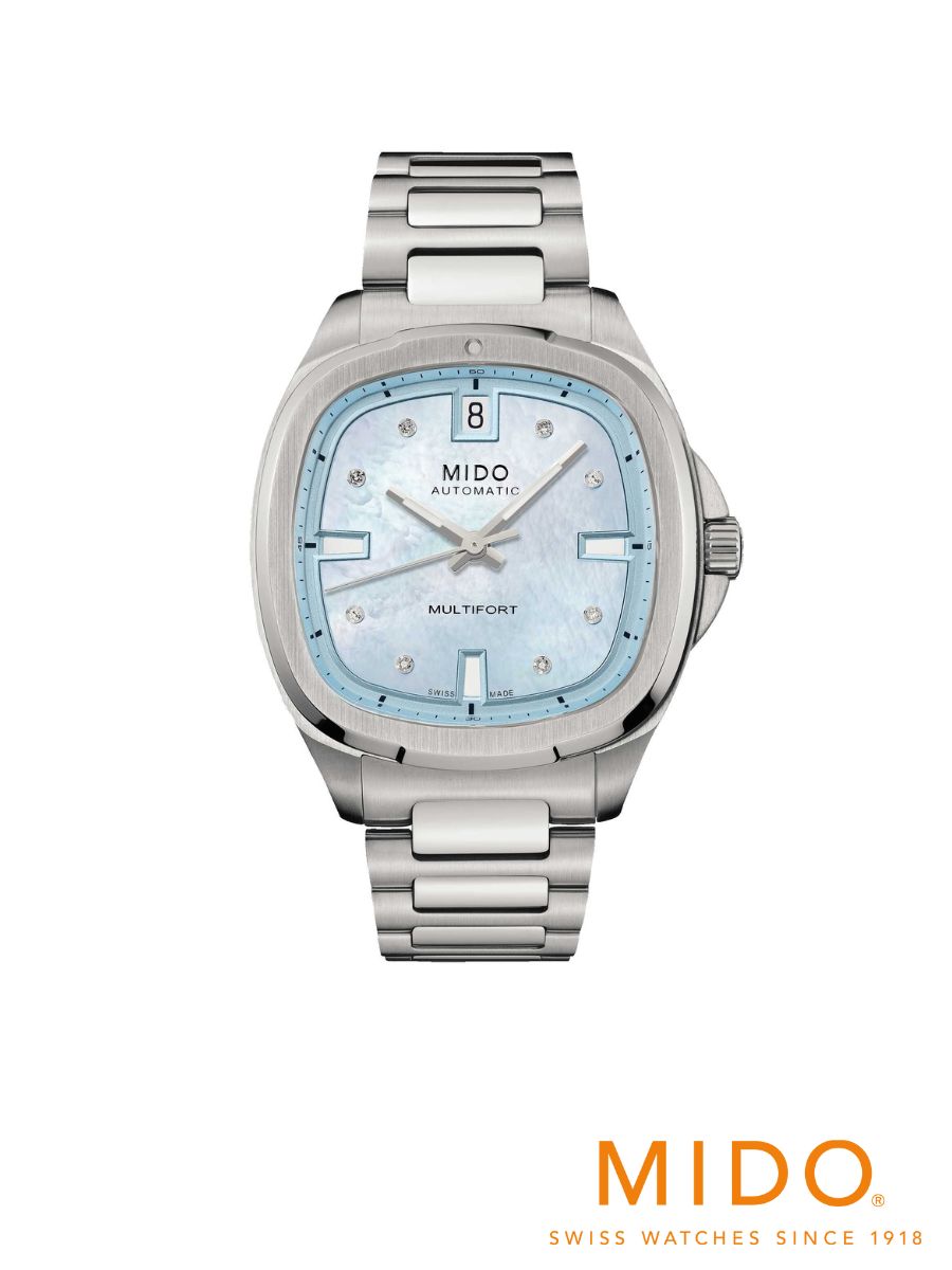 MIDO Multifort TV 35 M049.307.11.136.00 Blue mother-of-pearl WOMEN WATCH ราคา 44,500 บาท*ส่งฟรี