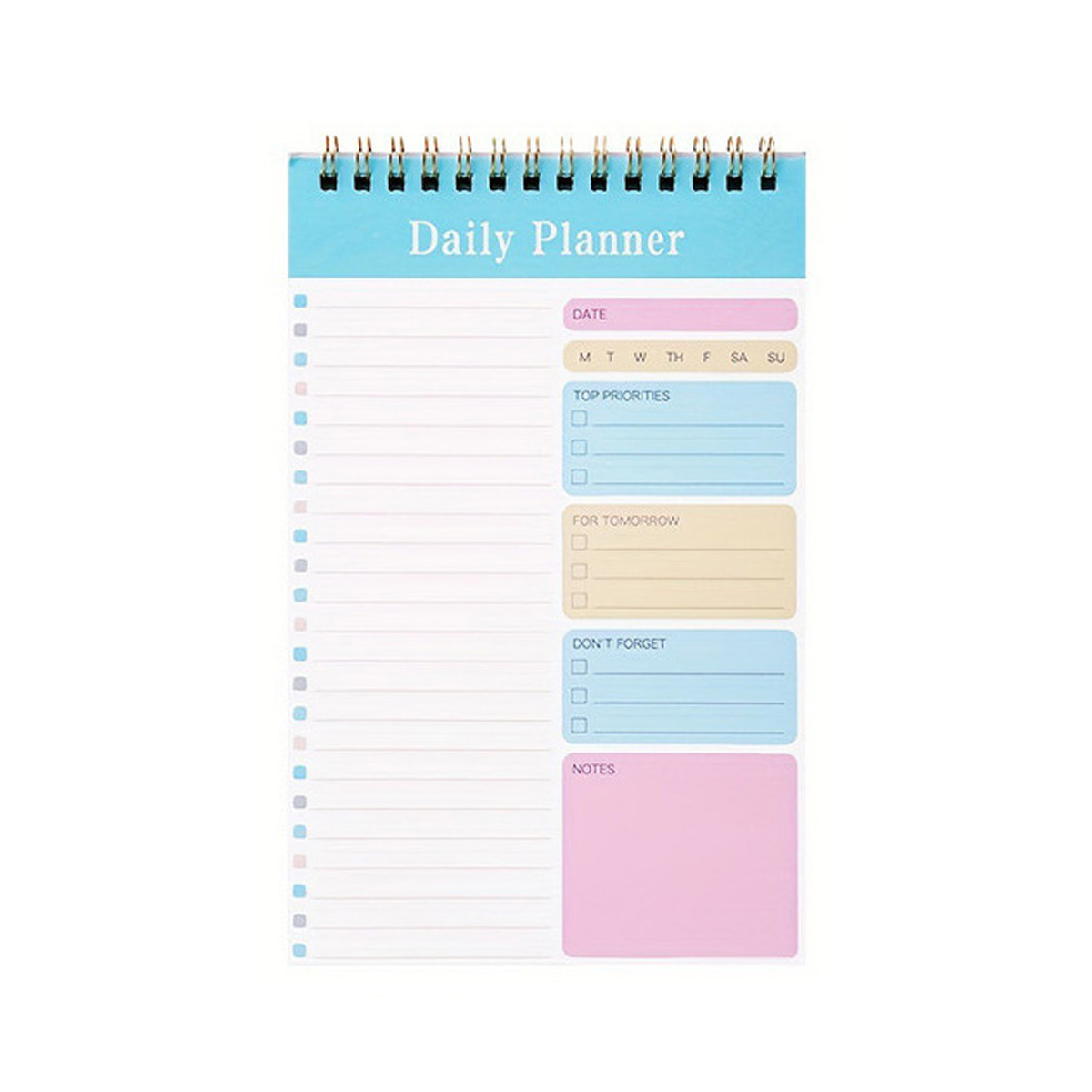 ร้านอยู่กทม.Weekly planner A5 สมุดโน้ต แพลนเนอร์สันห่วง รายสัปดาห์ ใช้ง่าย สะดวก สําหรับสํานักงาน โรงเรียน 30แผ่น