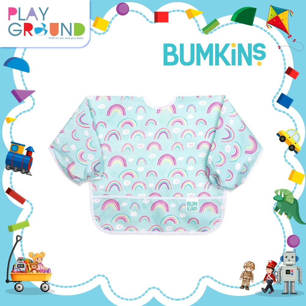 BUMKINS ผ้ากันเปื้อนแขนยาว ผ้ากันเปื้อนเด็ก รุ่น Sleeve Bib เหมาะกับน้อง 6-24 เดือน