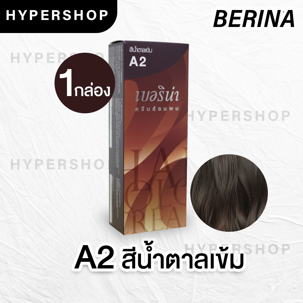 ส่งไว Berina A14 เบอริน่า สีน้ำตาลเข้มประกายม่วง ย้อมผม ย้อมสีผม ปิดผมขาว  ปิดผมหงอก ครีมย้อมผม | Lazada.Co.Th