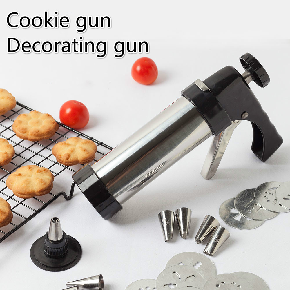 Diy Manual Cookie Press Maker Machine Gun,stainless Steel Piping