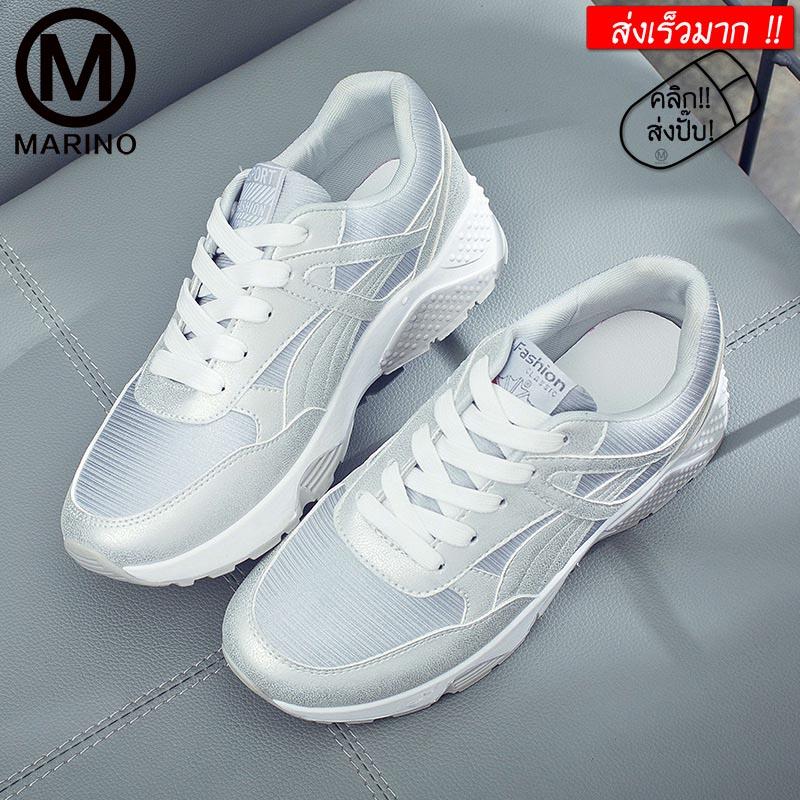 เช็คราคาMarino Sport Shoes รองเท้า รองเท้าผ้าใบ รองเท้าแฟชั่น รองเท้าผ้าใบผู้หญิง No.A075