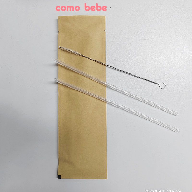 COMO BEBE อะไหล่แก้วดูดน้ำเด็ก อุปกรณ์เสริมสำหรับขวดนม หลอดซิลิโคนอ่อนนุ่ม 2x แปรงฟาง 1x ราคา 45 บาท*ส่งฟรี